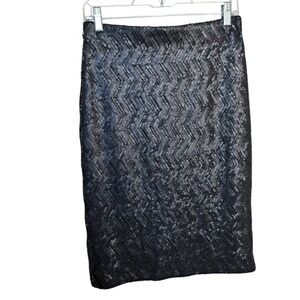 Forever 21 Women's Midi Skirt With Sequins Black‎ Size M